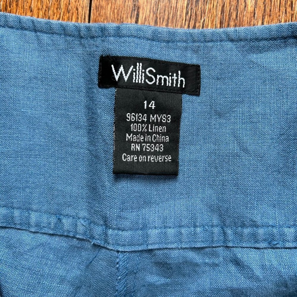 Vintage Willi Smith Womens Pants Size 14 Linen Wide Leg Trousers 90s Y2K New - Picture 10 of 12